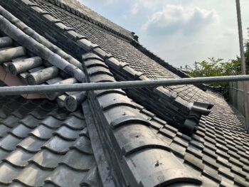 豊川市　某神社様　瓦屋根補修工事事例